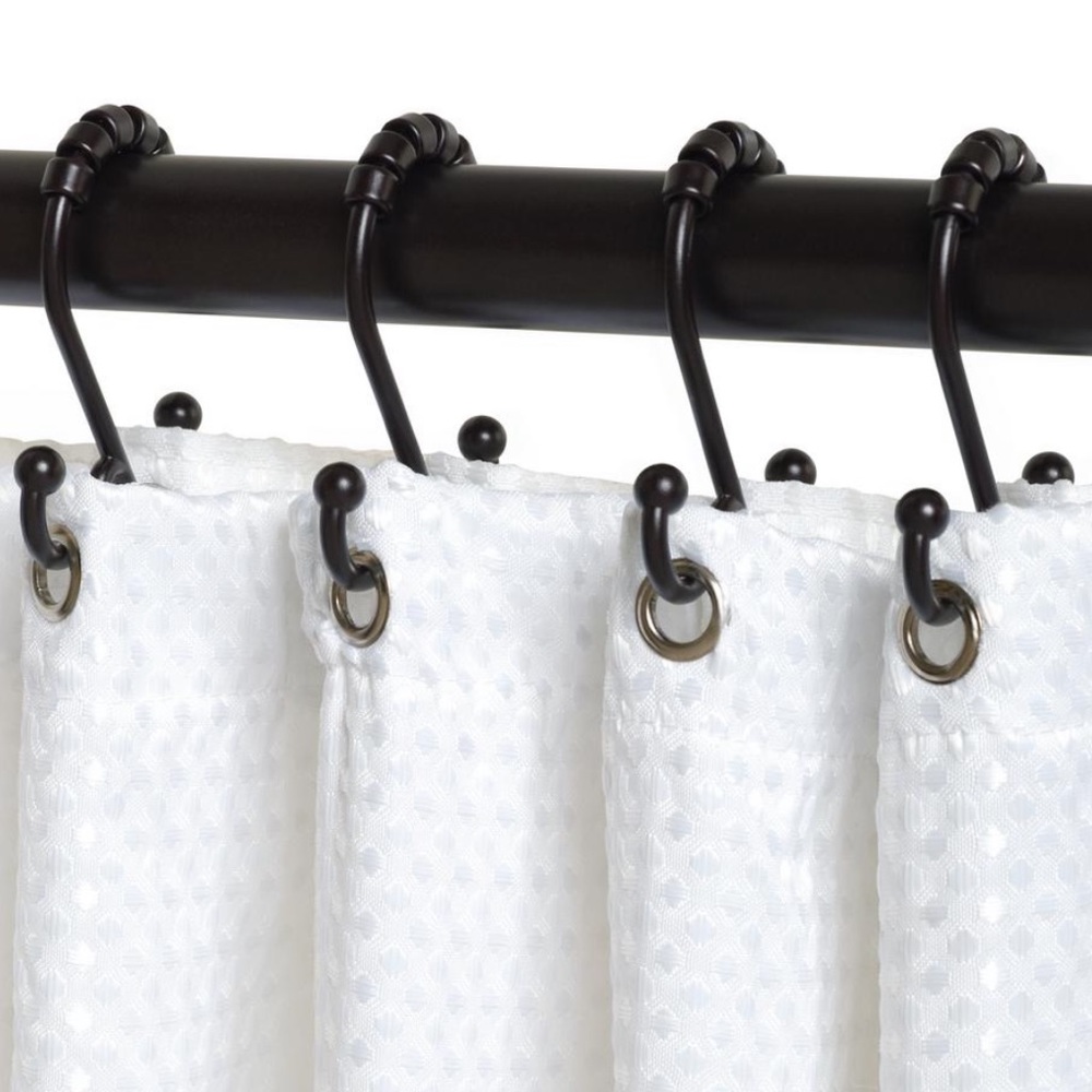 NeverRust Aluminum Double Roller Shower Hooks